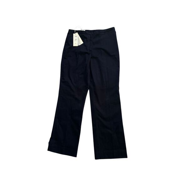 NWT FACONNABLE 100% Cotton Navy Twill Pleated Dress Chino Pants Sz 8‎ - Picture 1 of 4